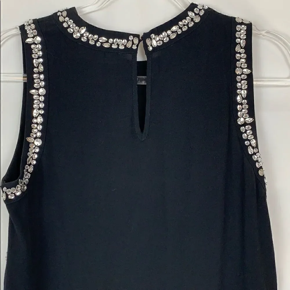 Michael Kors black jewel embellished event top